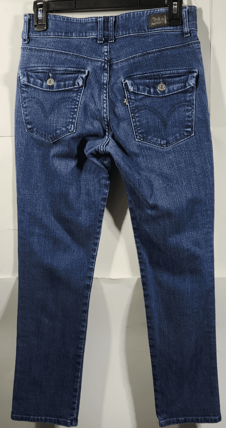 Levis Jeans Women's 6 Medium Wash Blue Mid Rise Skinny Stretch Denim Pants - Thumbnail 4