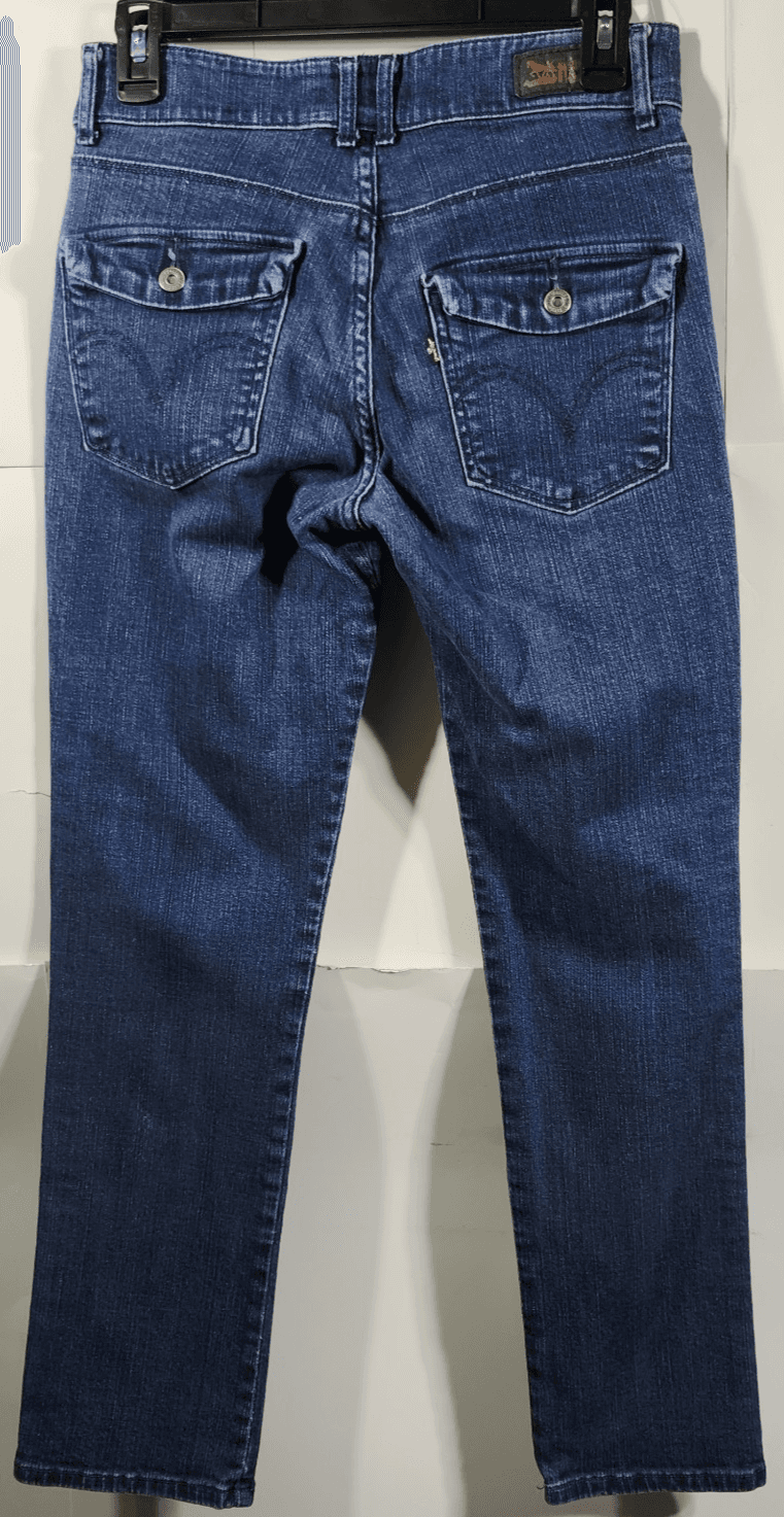 Levis Jeans Women's 6 Medium Wash Blue Mid Rise Skinny Stretch Denim Pants - Thumbnail 6