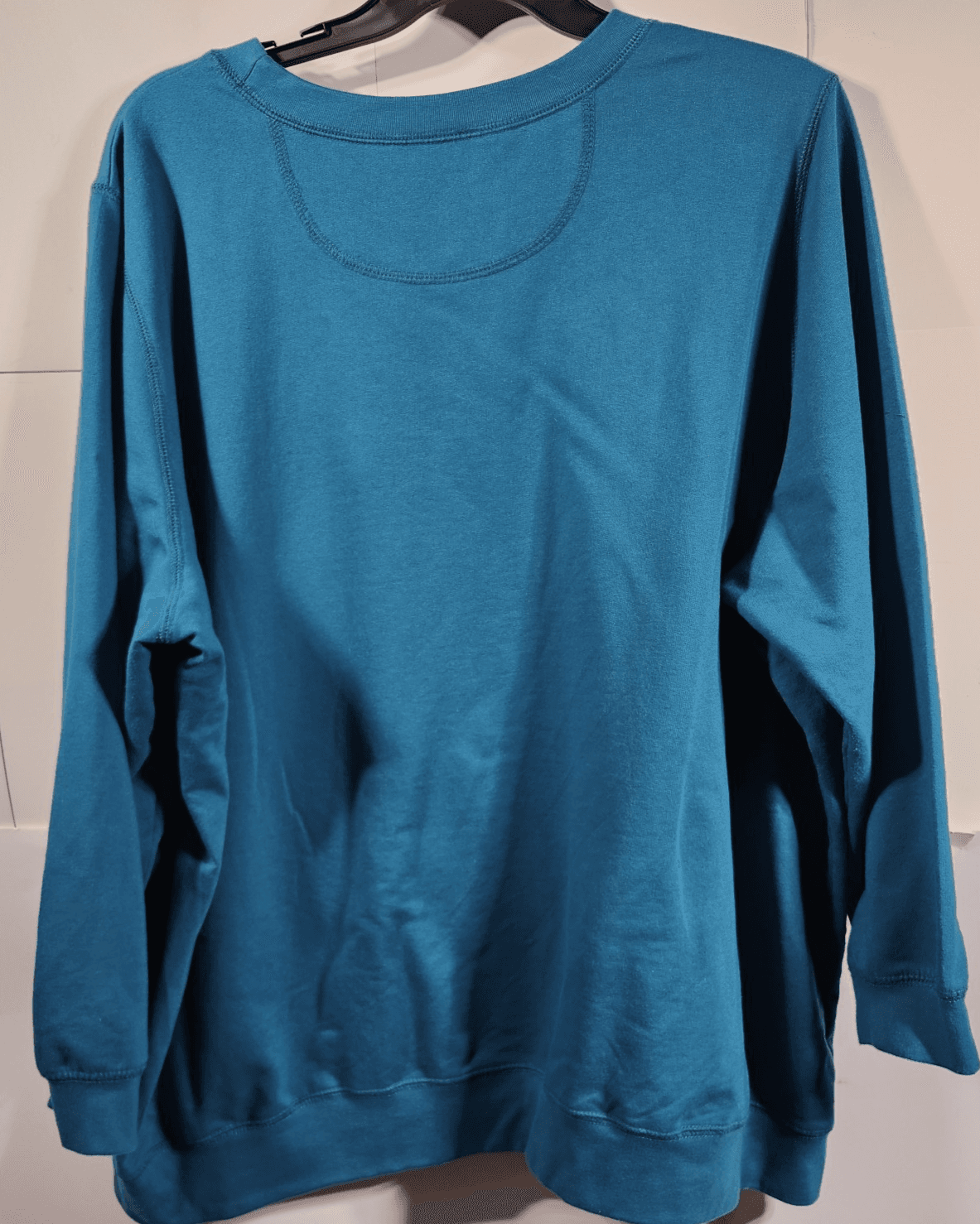 Woman Within Plus Size 3X Pullover Sweatshirt Floral Embroidered Blue - Thumbnail 6