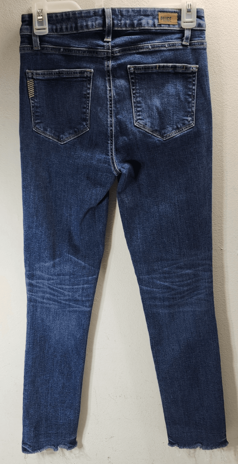 Paige Jeans Womens 28 Blue Hoxton Ankle Peg Medium Wash Denim Pants - Thumbnail 4