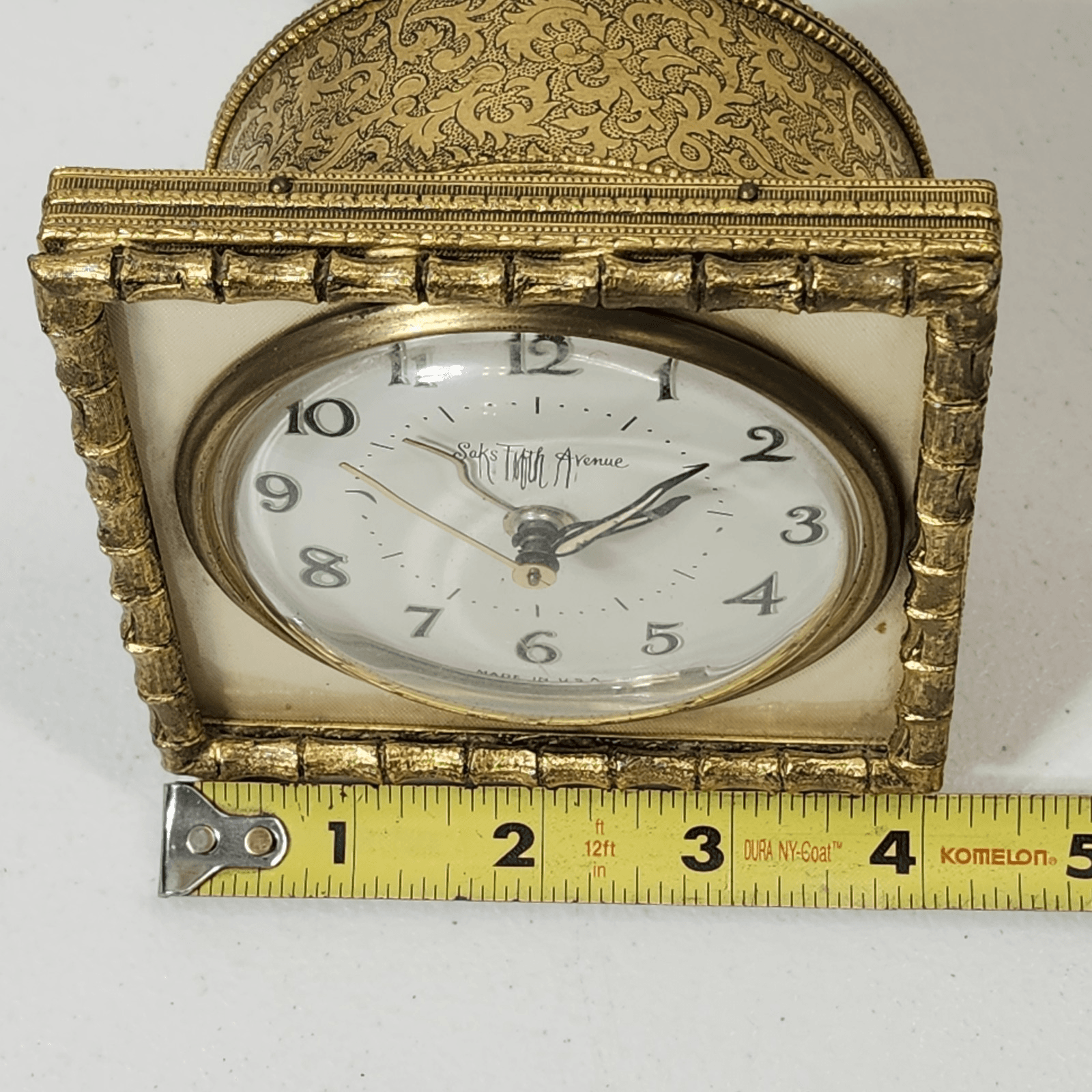 Desk Alarm Clock MCM Saks Fifth Ave Retro Office Home Decor Made in USA Vintage - Thumbnail 10