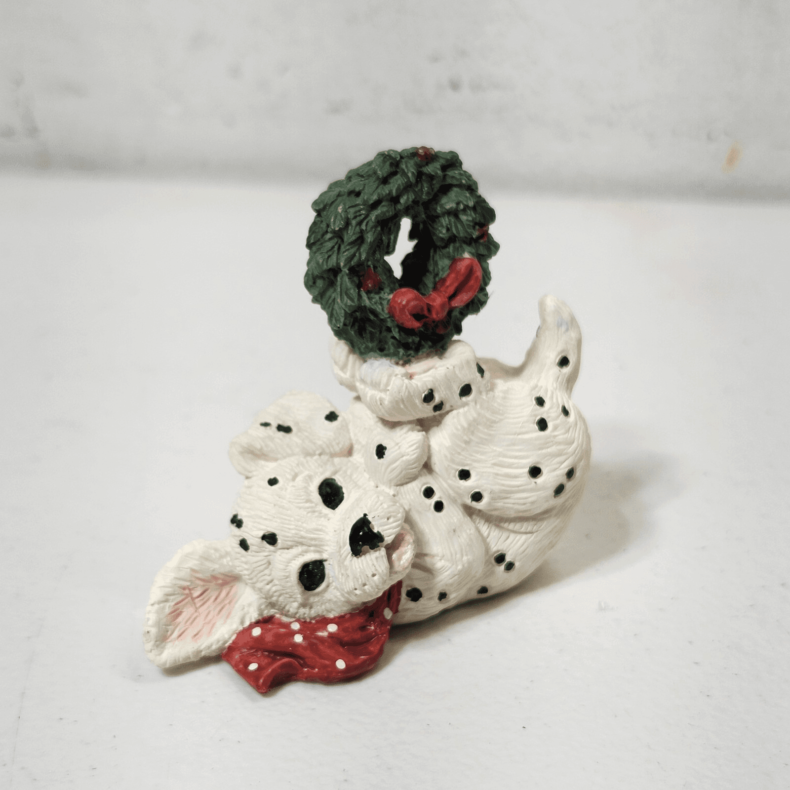 Kathy Wise Enesco 1995 Christmas Dalmatian Dog Figure Decoration