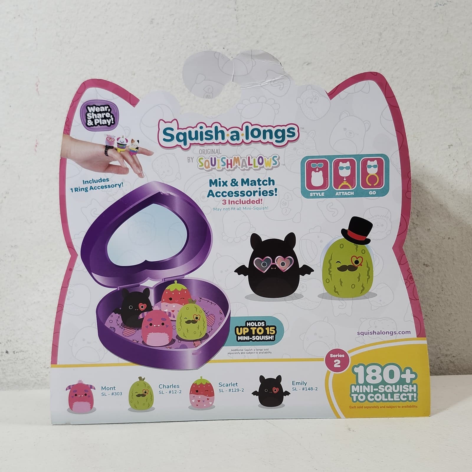 Squishmallow Squish-a-Longs Kids Toy 8 Piece Purple Series 2 NEW - Thumbnail 5
