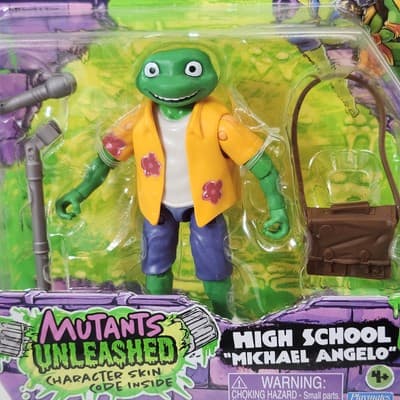 Michaelangelo Toy Figure Teenage Mutant Ninja Turtles Mutations High School - Thumbnail 2
