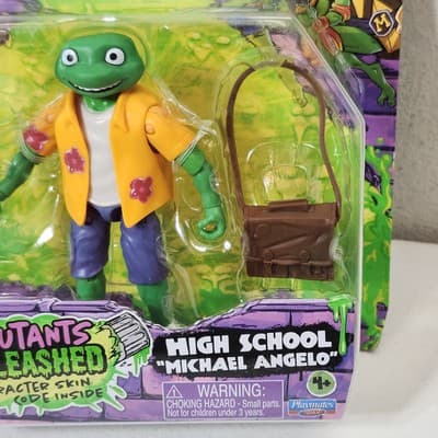 Michaelangelo Toy Figure Teenage Mutant Ninja Turtles Mutations High School - Thumbnail 4