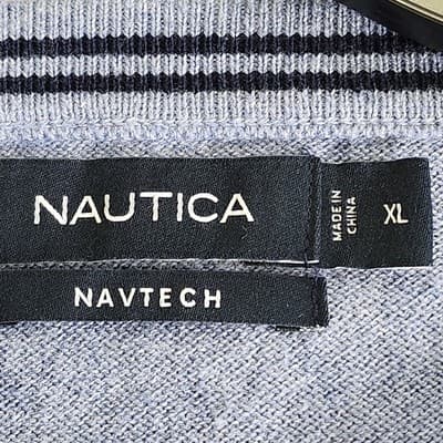 Nautica Sweater Men's XL Blue V-Neck Pullover Long Sleeve Stretch - Thumbnail 7