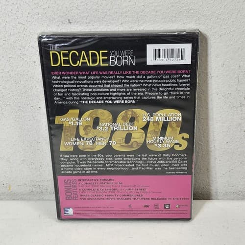 The Decade You Were Born The 80s DVD Video Disc New Sealed 2012 - Thumbnail 2
