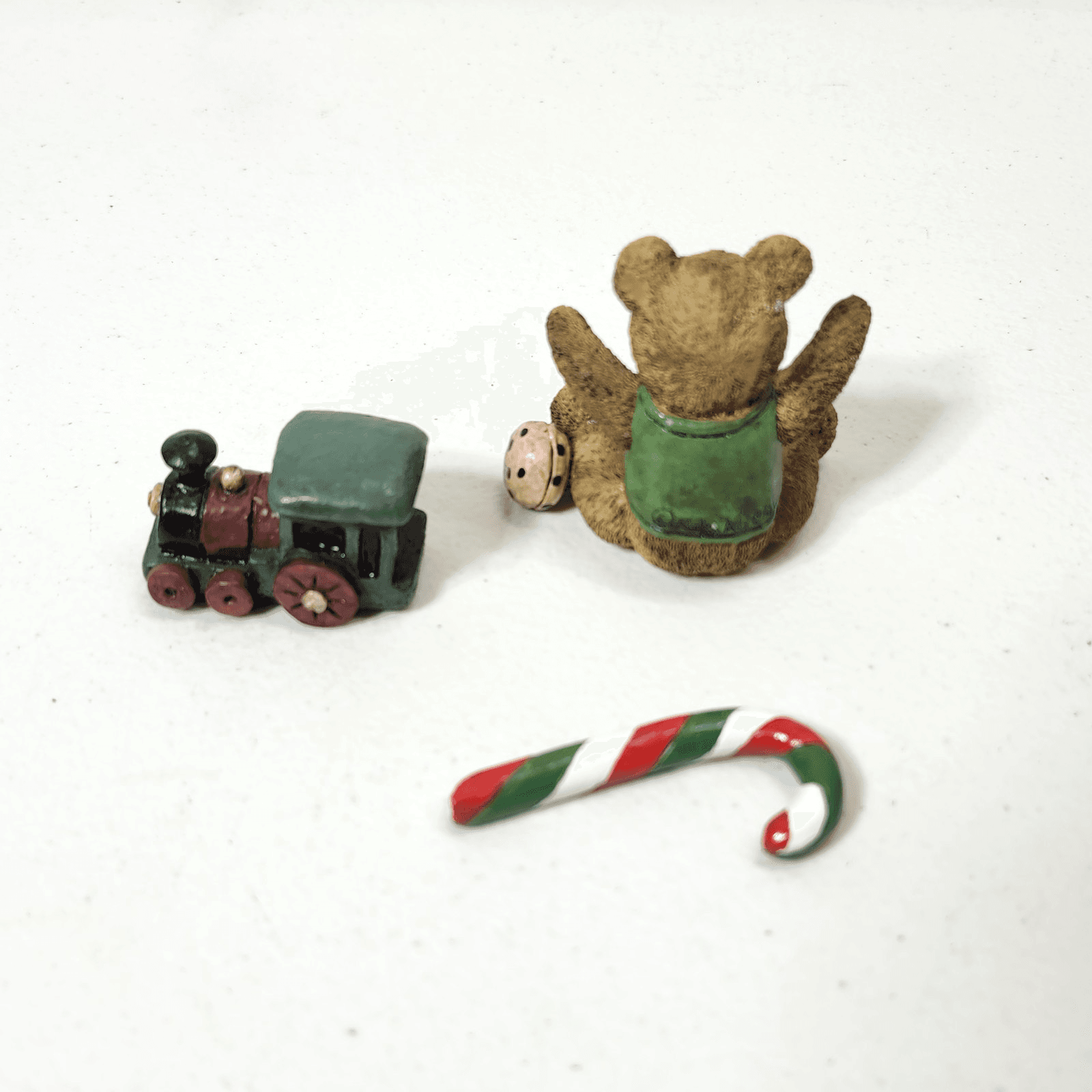 Mark Klaus Bear Train Candy Cane Figure Home Decor With Box #860036 - Thumbnail 5