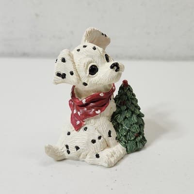 Kathy Wise Enesco 1993 Christmas Dalmatian Dog Figure Decoration - Thumbnail 7