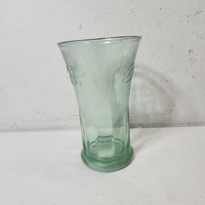 Vintage 6.5” Coca Cola Green Flared Thick Glass Tumbler 16oz Libbey Coke Float - Thumbnail 3