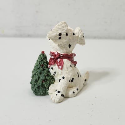 Kathy Wise Enesco 1993 Christmas Dalmatian Dog Figure Decoration - Thumbnail 4