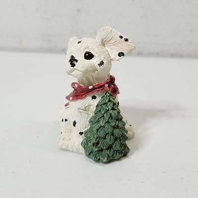 Kathy Wise Enesco 1993 Christmas Dalmatian Dog Figure Decoration - Thumbnail 2