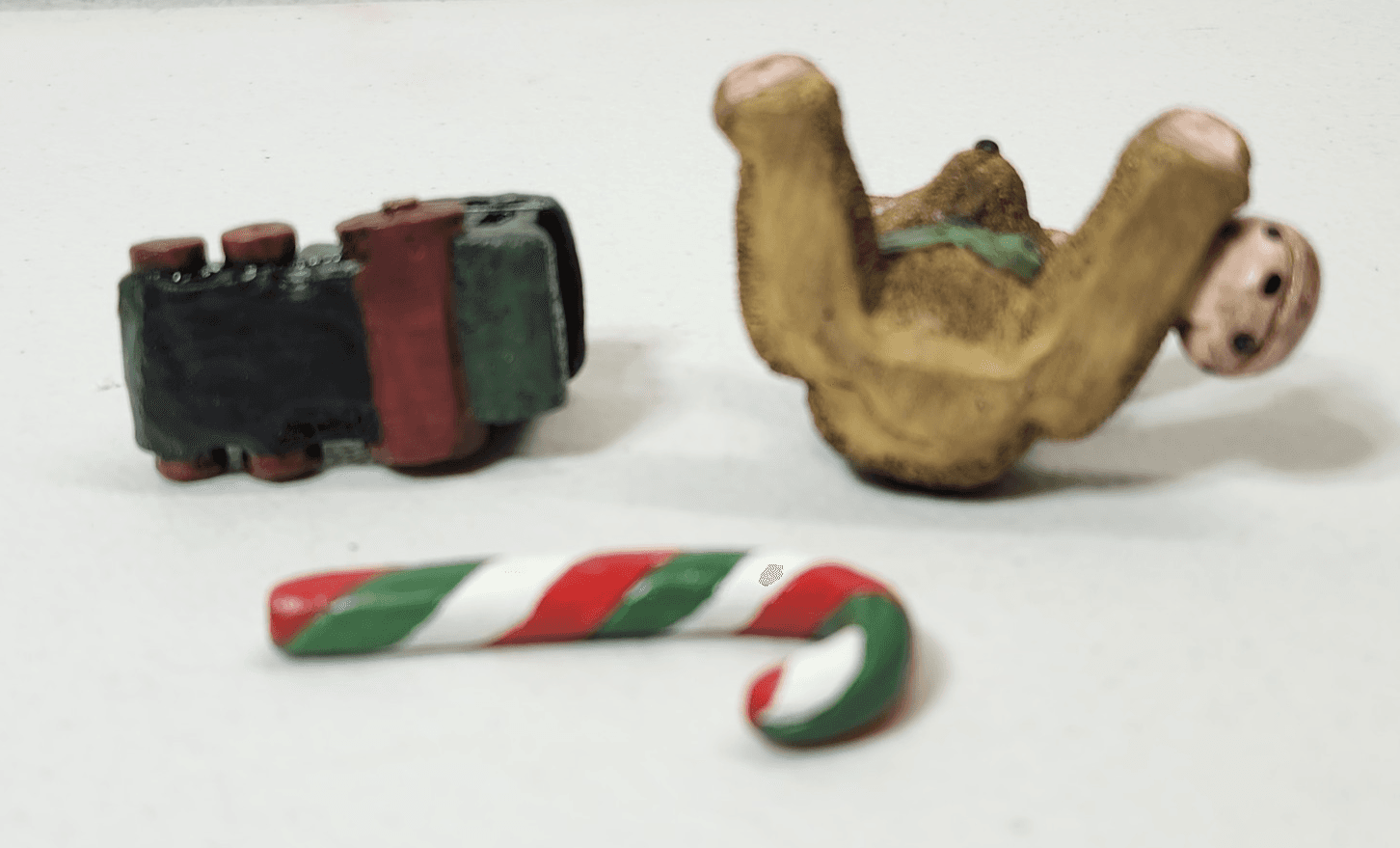 Mark Klaus Bear Train Candy Cane Figure Home Decor With Box #860036 - Thumbnail 7