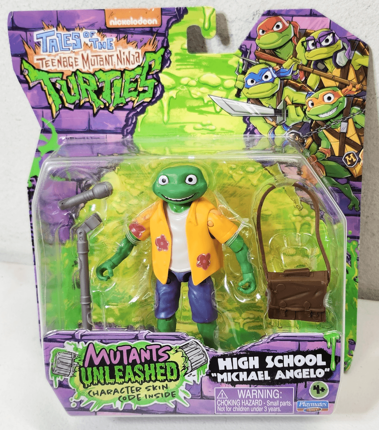 Michaelangelo Toy Figure Teenage Mutant Ninja Turtles Mutations High School