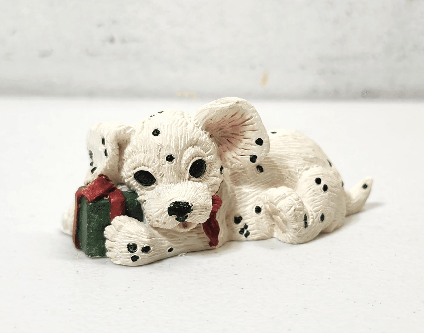 Enesco 1993 Christmas Dalmatian Dog Figure Decoration Kathy Wise