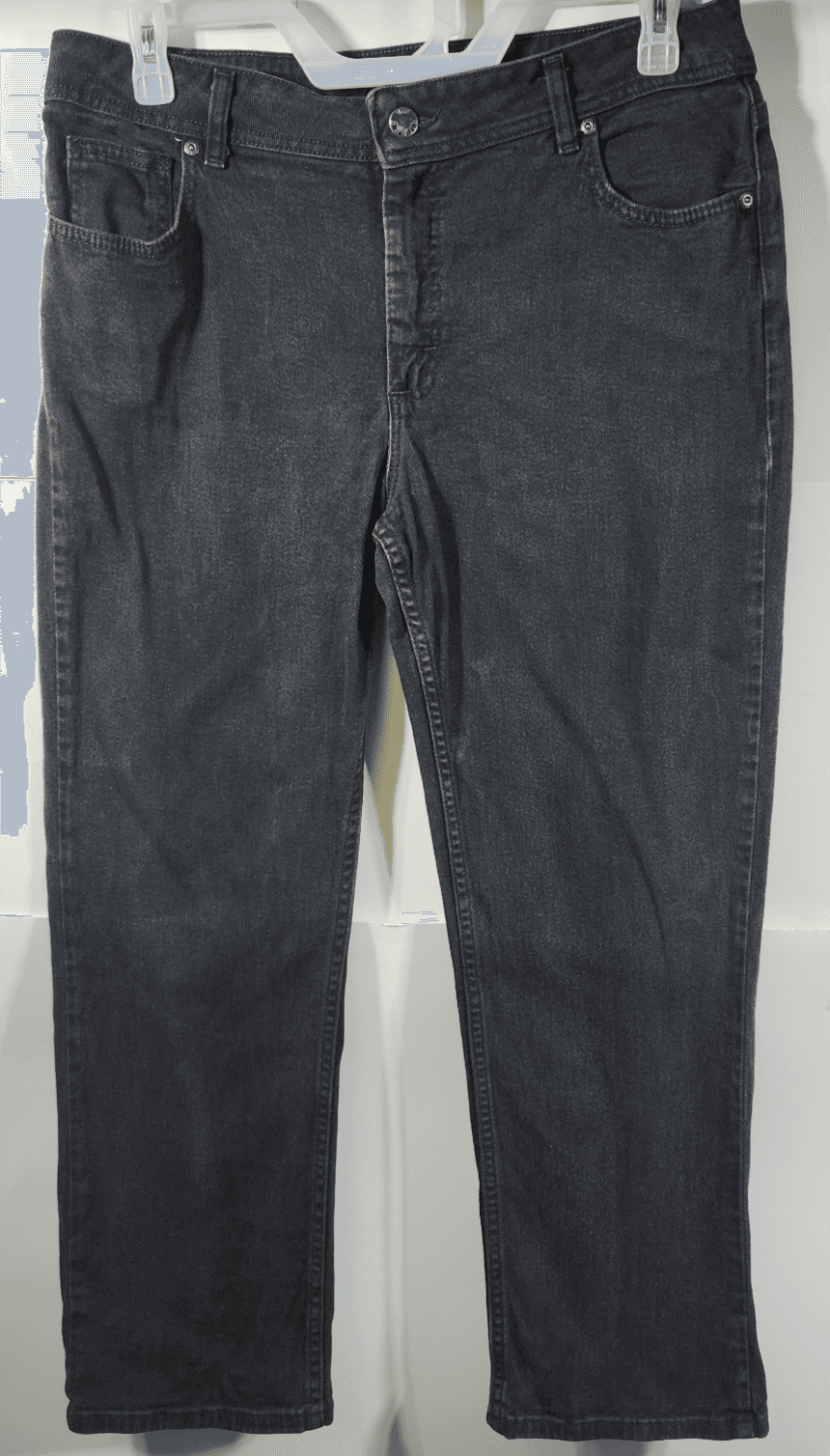Riders By Lee Womens Denim Bootcut Jeans Mid Rise Size 16P Black - Thumbnail 5