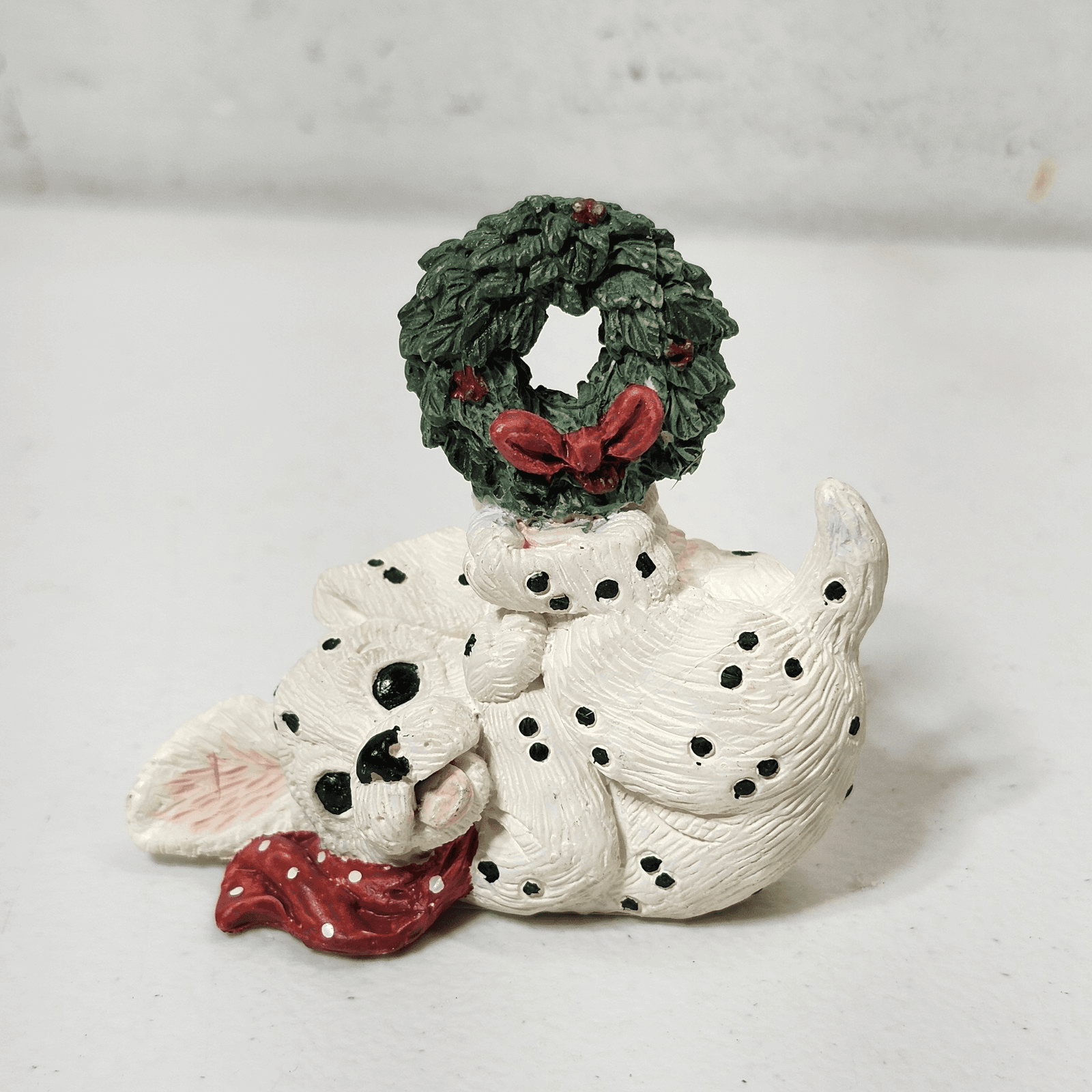 Kathy Wise Enesco 1995 Christmas Dalmatian Dog Figure Decoration - Thumbnail 2