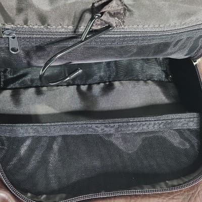 Penguin Munsingwear Brown Travel Toiletries Accessory Lined Leather Bag - Thumbnail 4