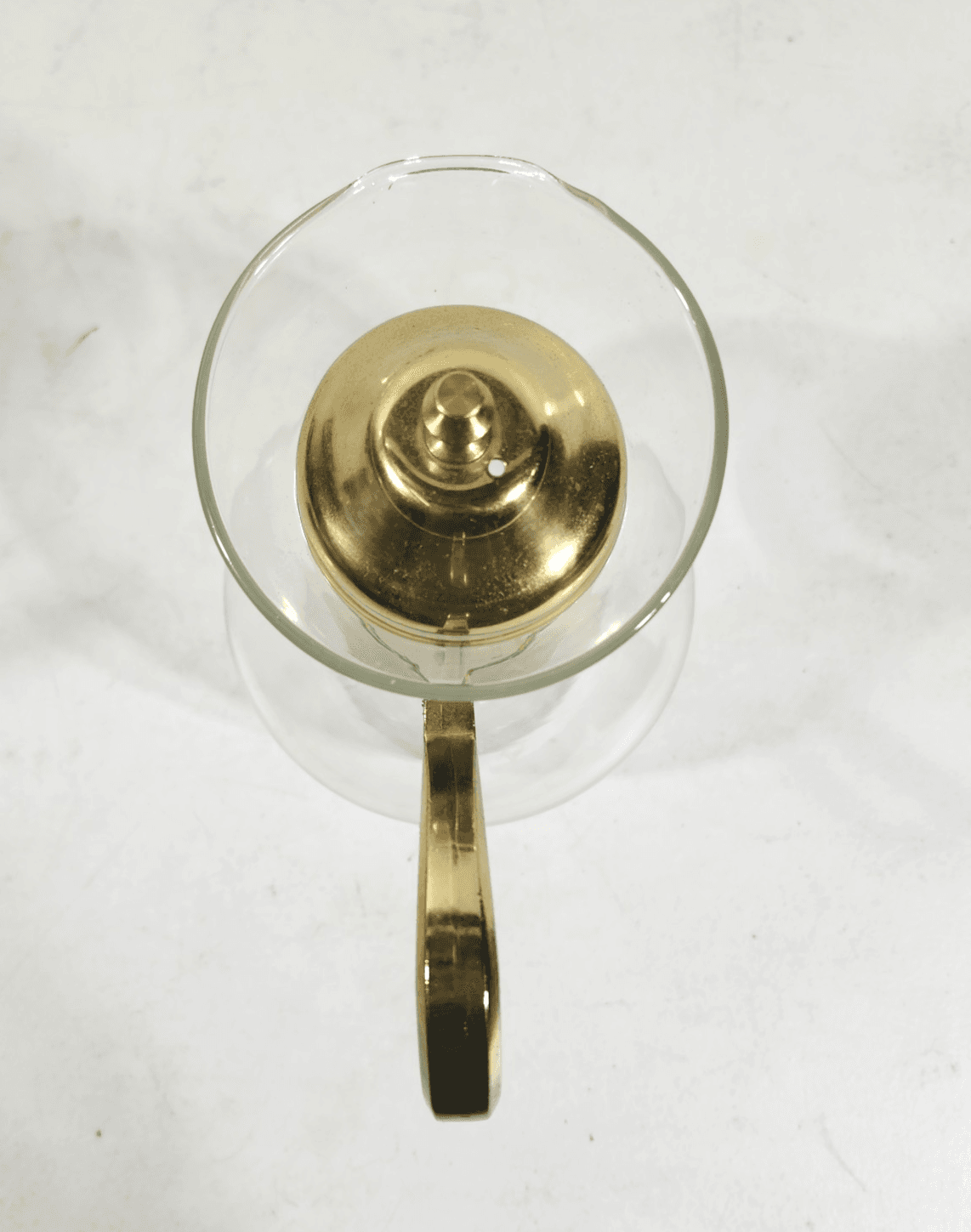 Princess House Brass And Crystal Carafe - Thumbnail 5