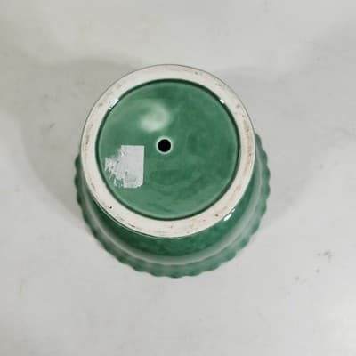 Art Pottery Green Pedestal Planter Dish 8" Tall - Thumbnail 6