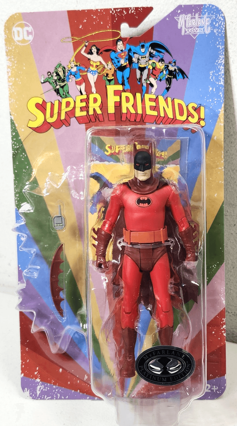 McFarlane Toys DC Retro Super Friends Batman 6" Action Figure Platinum Chase NEW