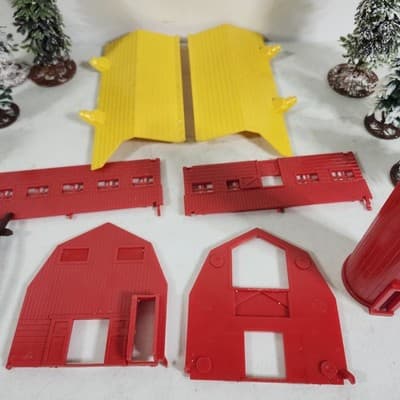 Lot Trees & Building Toy Train Model Railroad Layout - Thumbnail 3