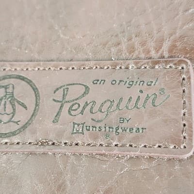 Penguin Munsingwear Brown Travel Toiletries Accessory Lined Leather Bag - Thumbnail 3