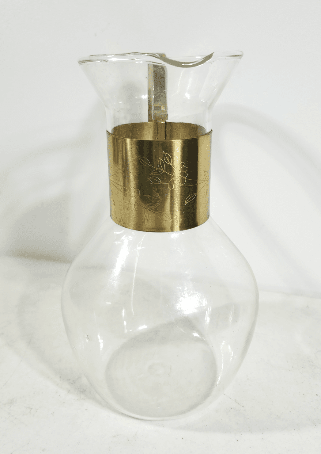Princess House Brass And Crystal Carafe - Thumbnail 7