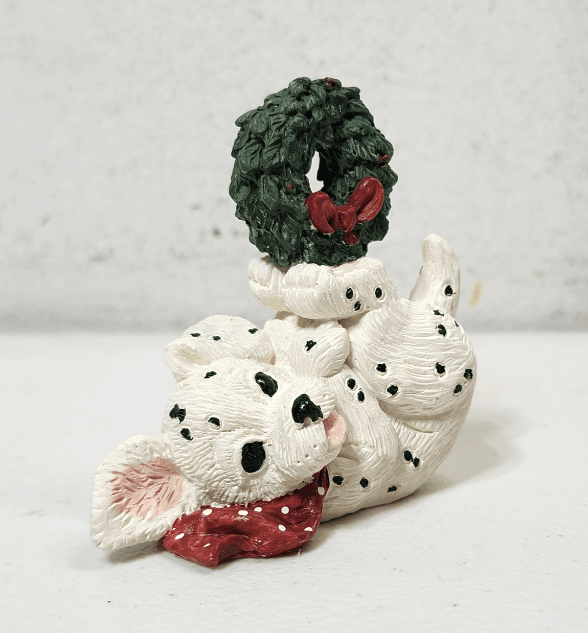 Enesco 1993 Christmas Dalmatian Dog Figure Decoration Kathy Wise