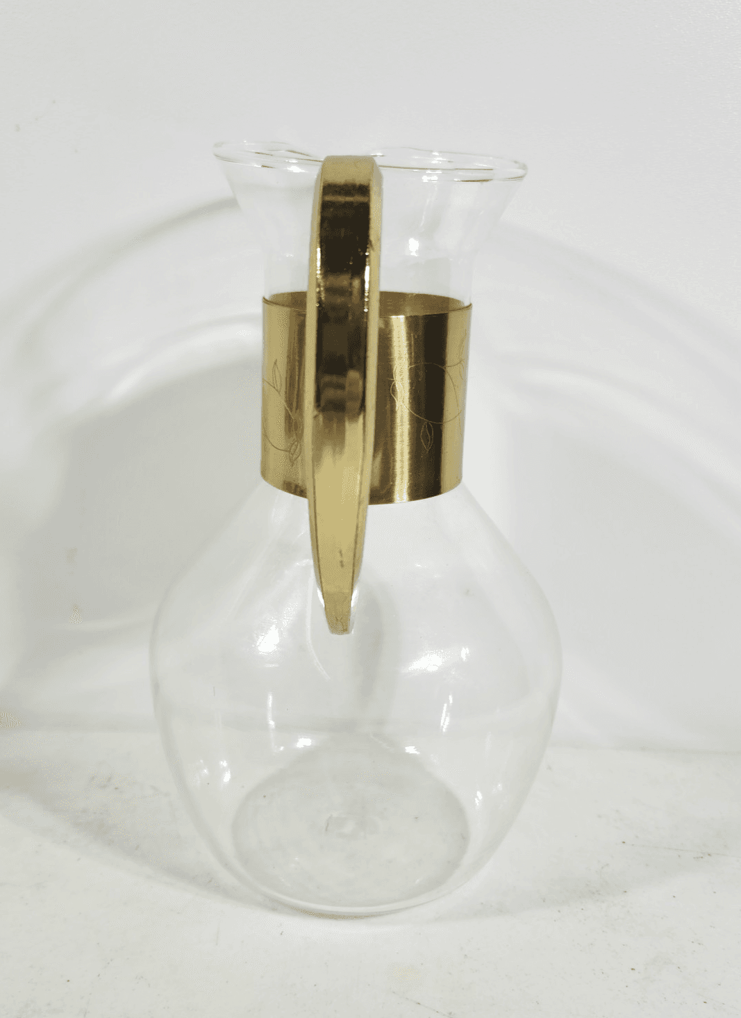Princess House Brass And Crystal Carafe - Thumbnail 9