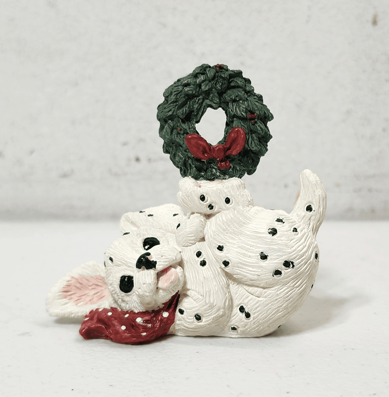 Enesco 1993 Christmas Dalmatian Dog Figure Decoration Kathy Wise - Thumbnail 2