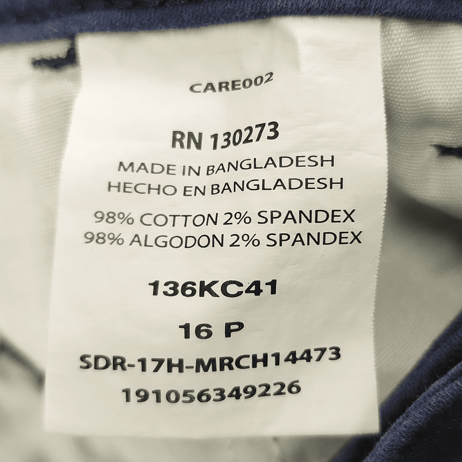 Riders By Lee Women's Straight Pants Mid Rise Blue Size 16P - Thumbnail 8