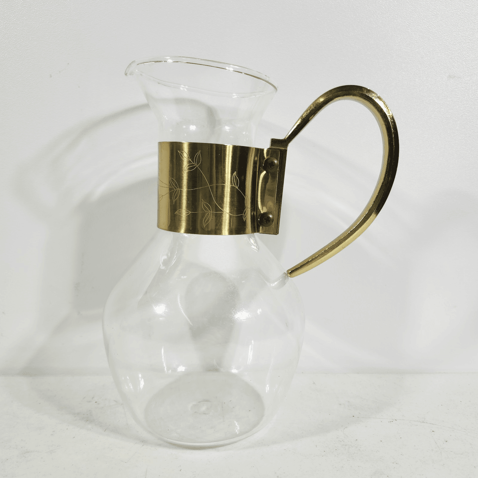 Princess House Brass And Crystal Carafe - Thumbnail 11