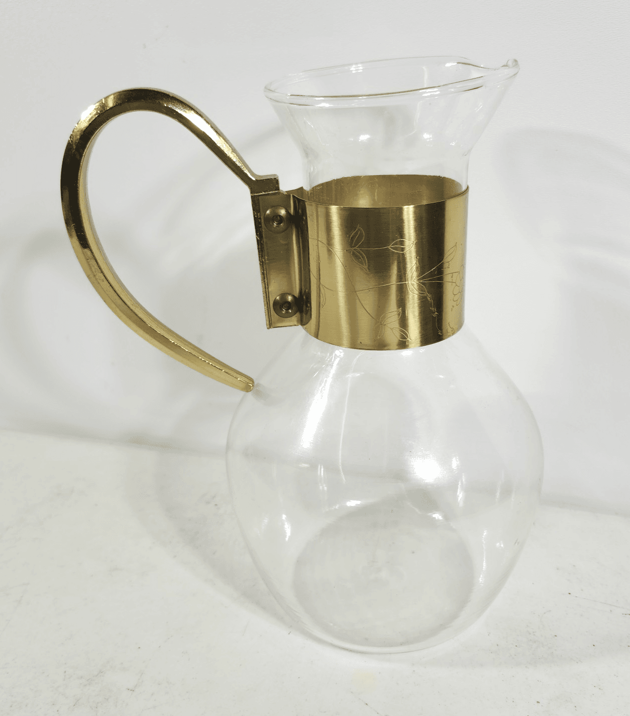 Princess House Brass And Crystal Carafe - Thumbnail 8