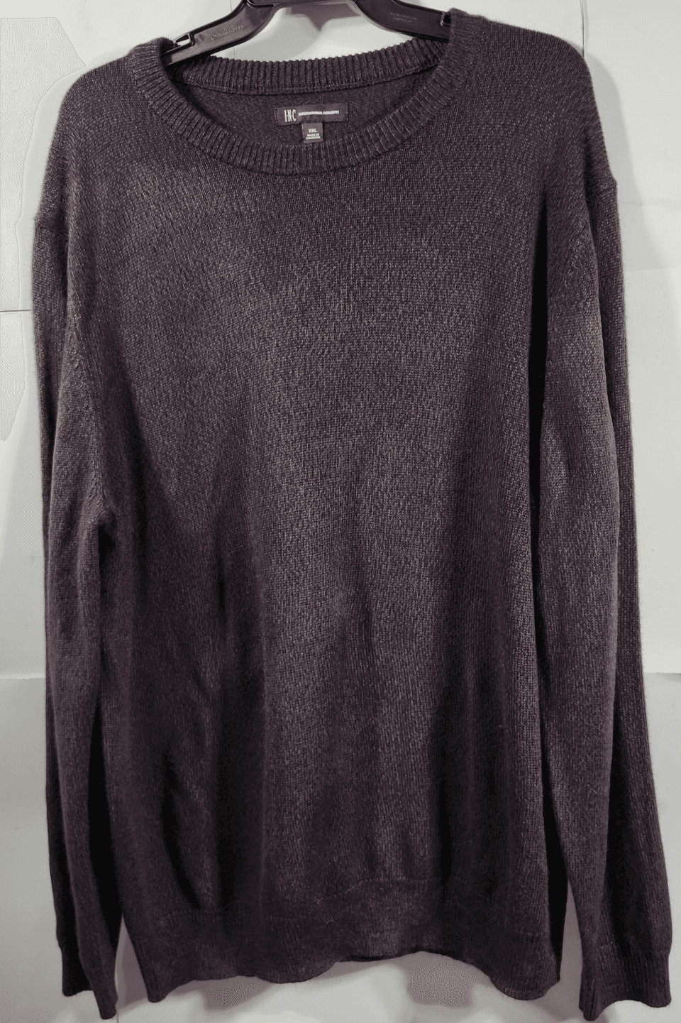 INC Sweater Men's XXL Long Sleeve Crew Neck Pullover Purple Black - Thumbnail 5