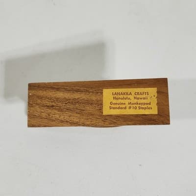 Vintage Wooden Hawaii Surfboard Shaped Stapler Lanakila 4.5" Desk Decor - Thumbnail 11