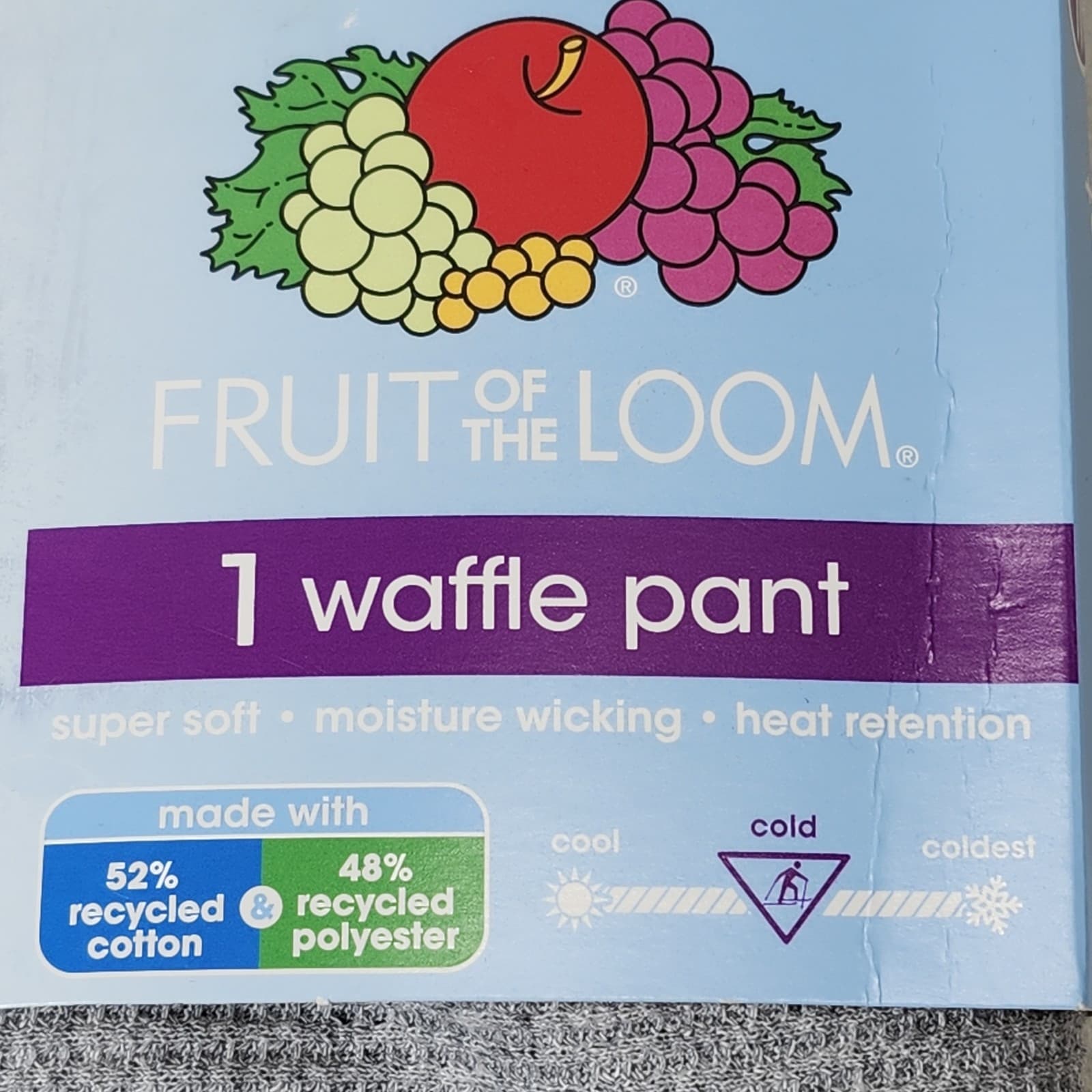 Women's XS Beyond Soft Thermal Pants Gray Fruit of the Loom NEW - Thumbnail 2