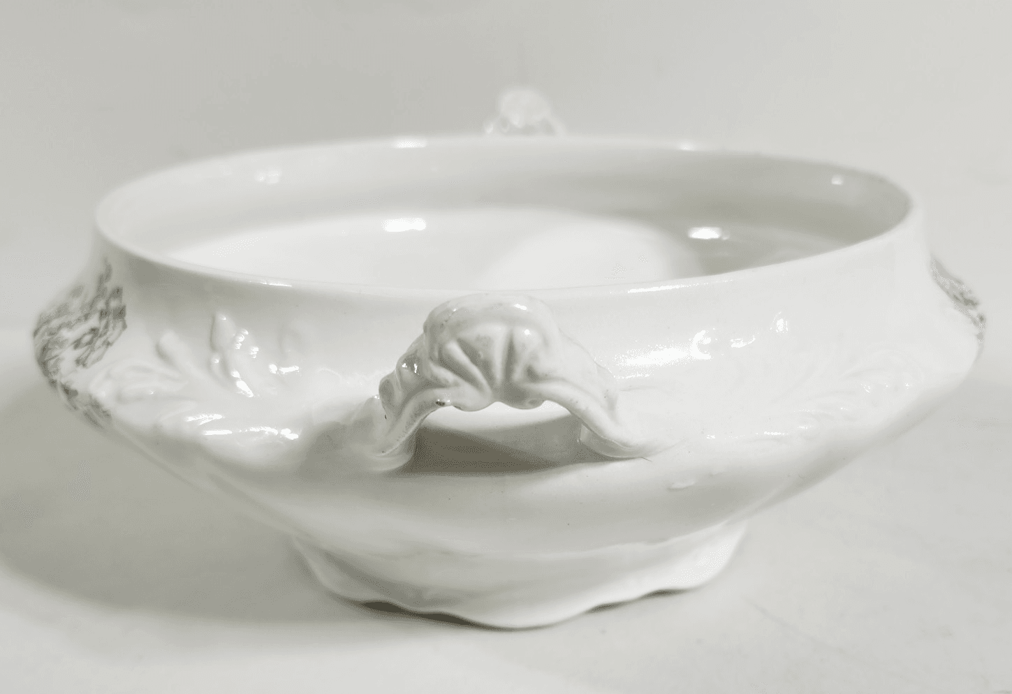 Vintage Homer Laughlin Blue Rose Serving Bowl Dish 11" - Thumbnail 8