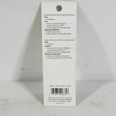 Dritz 9535W 1" Braided Elastic 1" x 4 yards White - Thumbnail 3