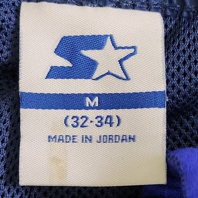 Starter Windbreaker Pants Men's M Blue Drawstring Pockets Zip Ankle - Thumbnail 8