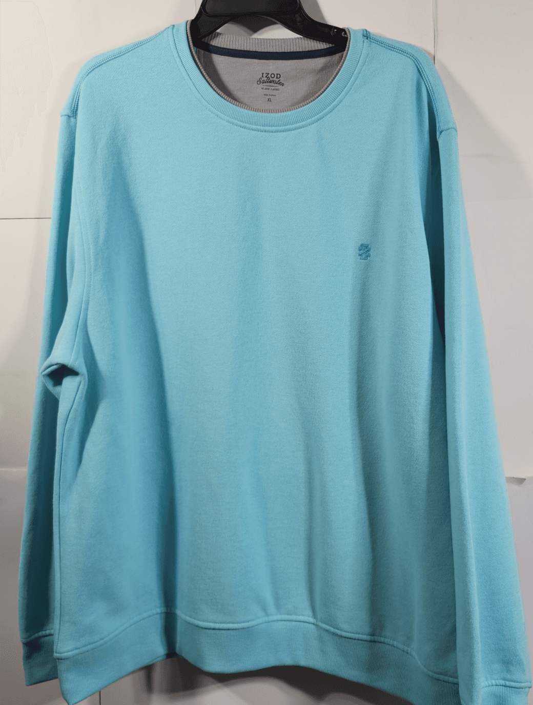 Men's Izod Saltwater XL Sweatshirt Blue Pullover Long Sleeve Stretch - Thumbnail 5