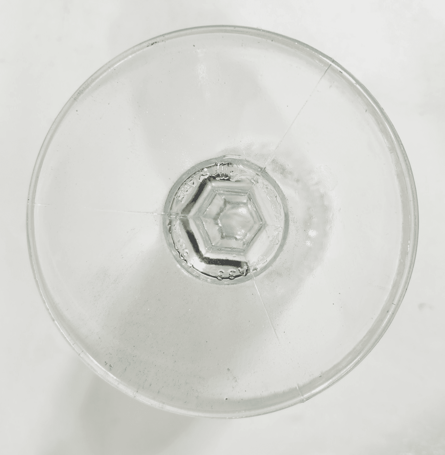 Antique Vintage Early Pressed Glass Large Goblet Chalice Vase Clear Crystal - Thumbnail 7