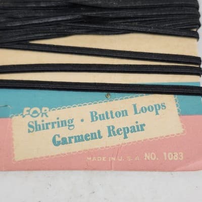 Vintage Jewel Vienna Oval Elastic Cord 1950s Advertising Made In USA - Thumbnail 3