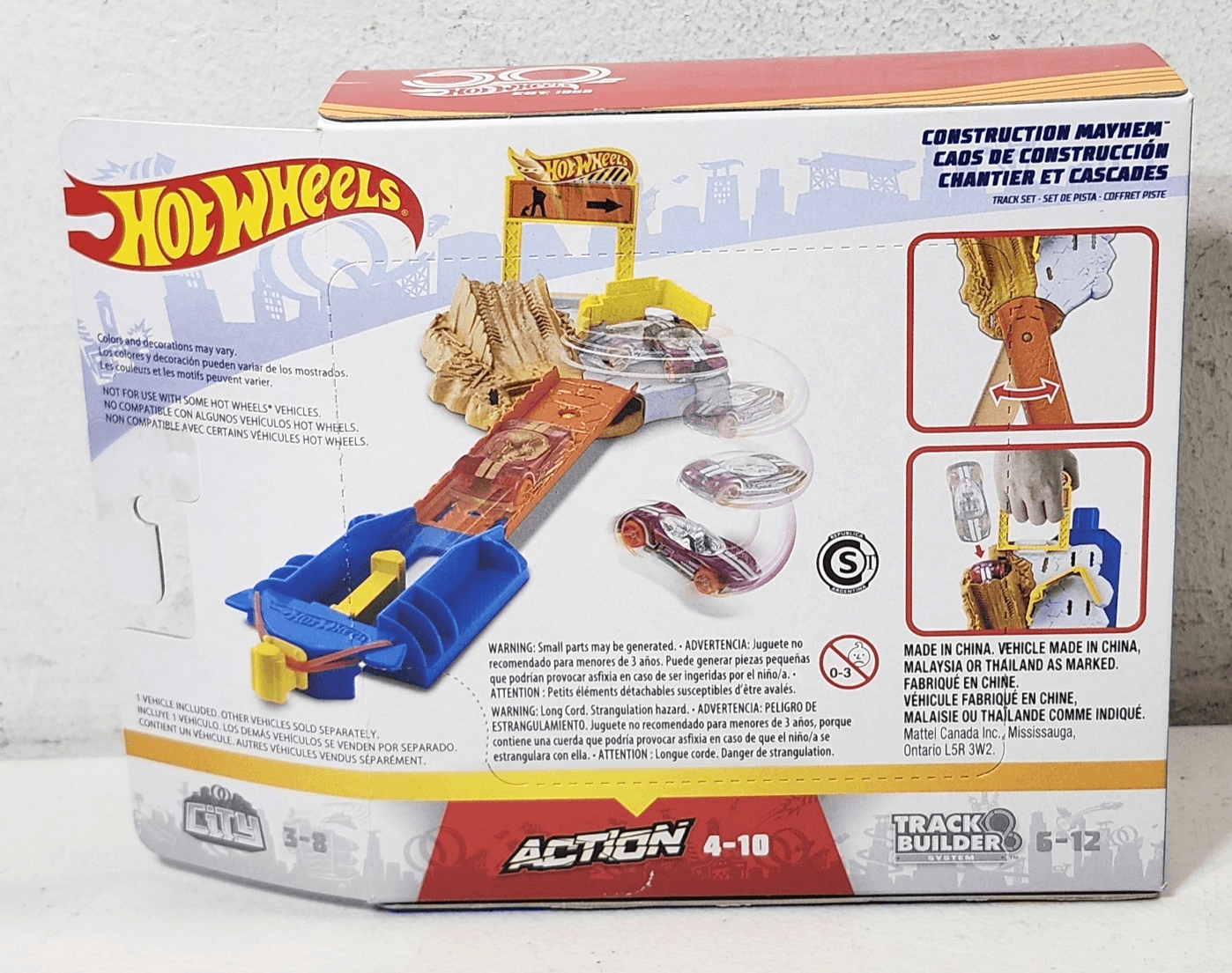 2017 Hot Wheels Action Construction Mayhem Playset W/ Car 1/64 Toy NEW - Thumbnail 3