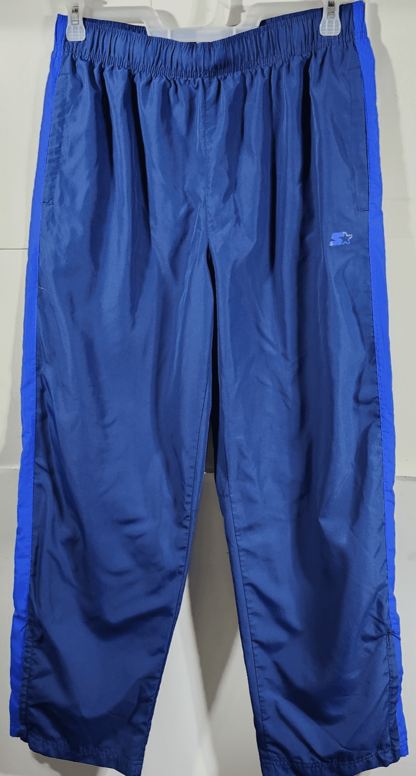 Starter Windbreaker Pants Men's M Blue Drawstring Pockets Zip Ankle - Thumbnail 5