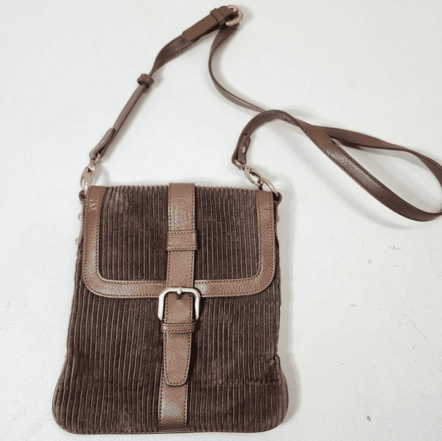 Coldwater Creek Women's City Bag Messenger Brown Crossbody Purse Handbag