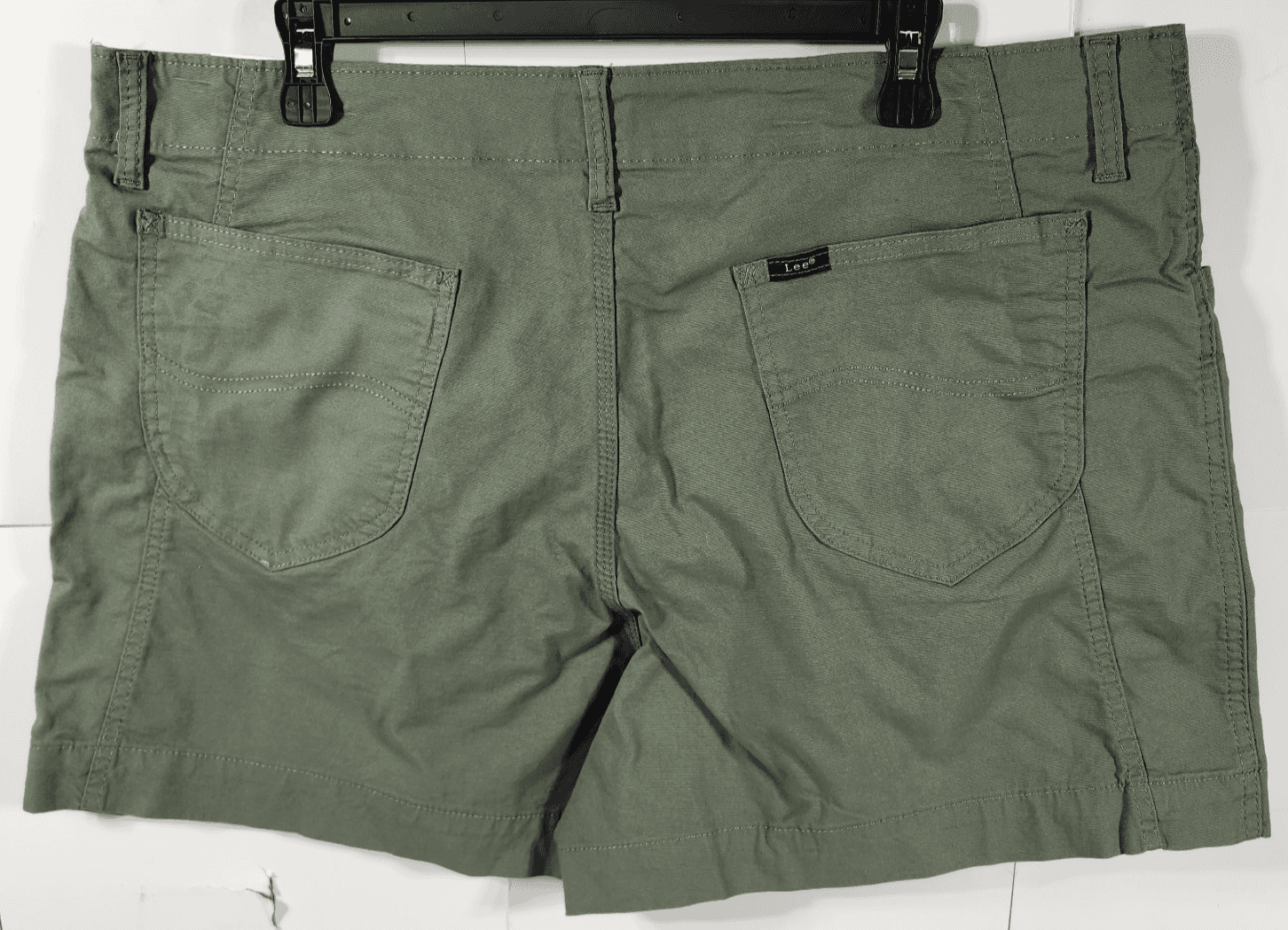 Lee Women's Size 18 High Rise Regular Fit Shorts Green NEW - Thumbnail 4