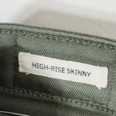 Revtown High Rise Skinny Ankle Jeans Womens Size 31 Green Denim Pants - Thumbnail 8
