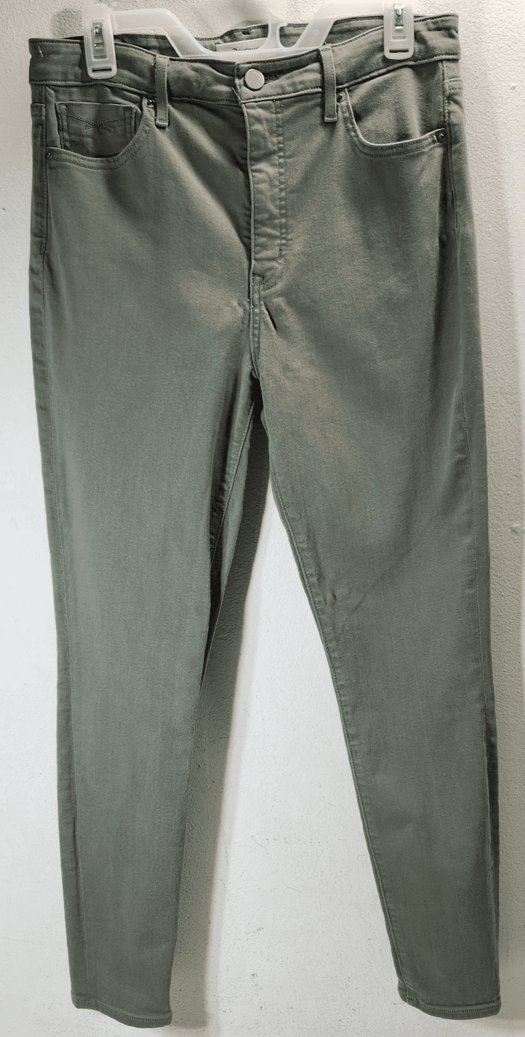 Revtown High Rise Skinny Ankle Jeans Womens Size 31 Green Denim Pants