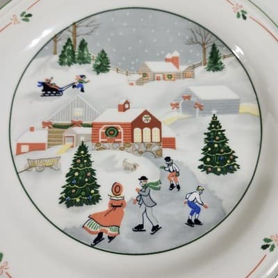 4 Sango Silent Night Plates 3900 Korea 7.5” Christmas Holiday Home Dinnerware - Thumbnail 3